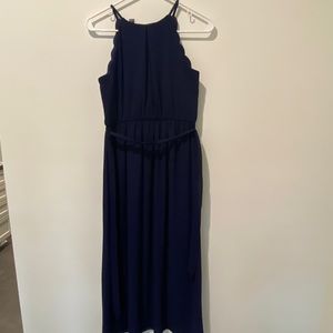 By & by scalloped maxi dress